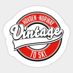 hovden norway ski logo Sticker